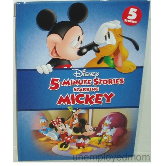 Disney Mickey Minnie Mouse Plush & Books 5 minute Stories Kids Stuffed Animal - Picture 6 of 13